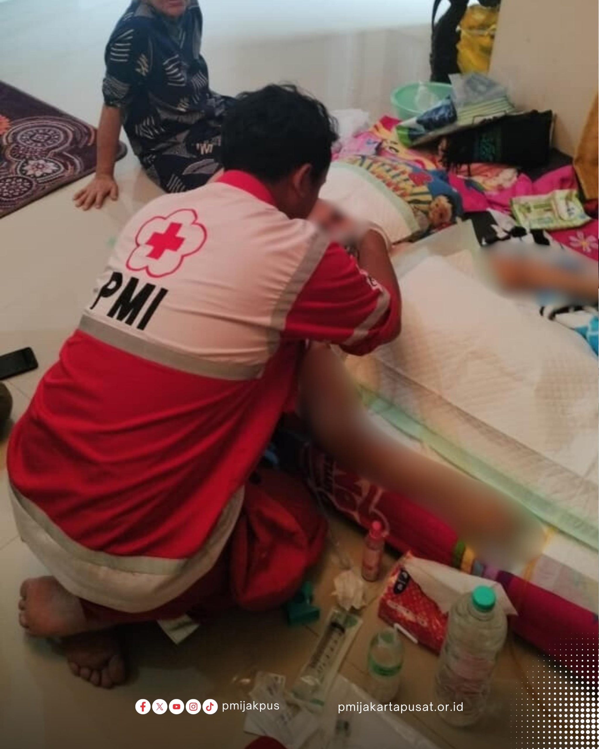 PMI Jakarta Pusat Beri Pelayanan Kesehatan pada Warga Menteng Tenggulun