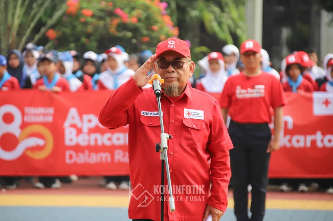 Sebanyak 1.300 siswa siswi Tingkat SD dan SMP se-Jakarta Pusat yang tergabung dalam Palang Merah-3