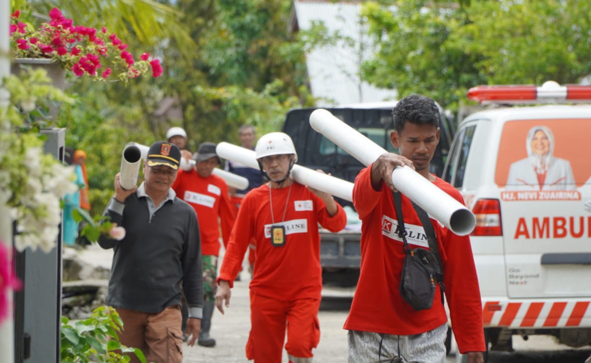 PMI Jakpus pasang pipanisasi pascabencana di Agam