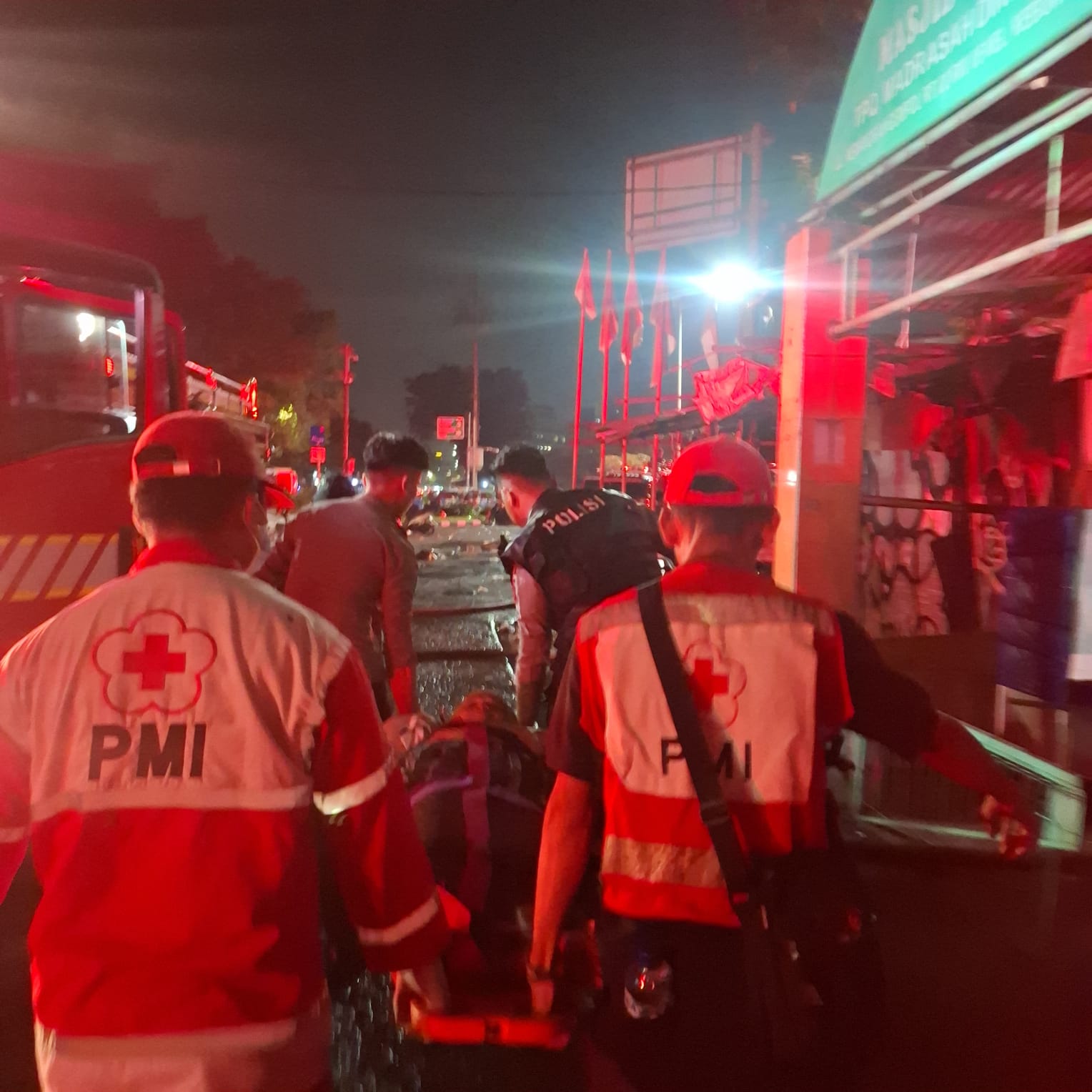 PMI Jakpus Siaga Tangani Korban Kebakaran Pasar Jiung Kemayoran