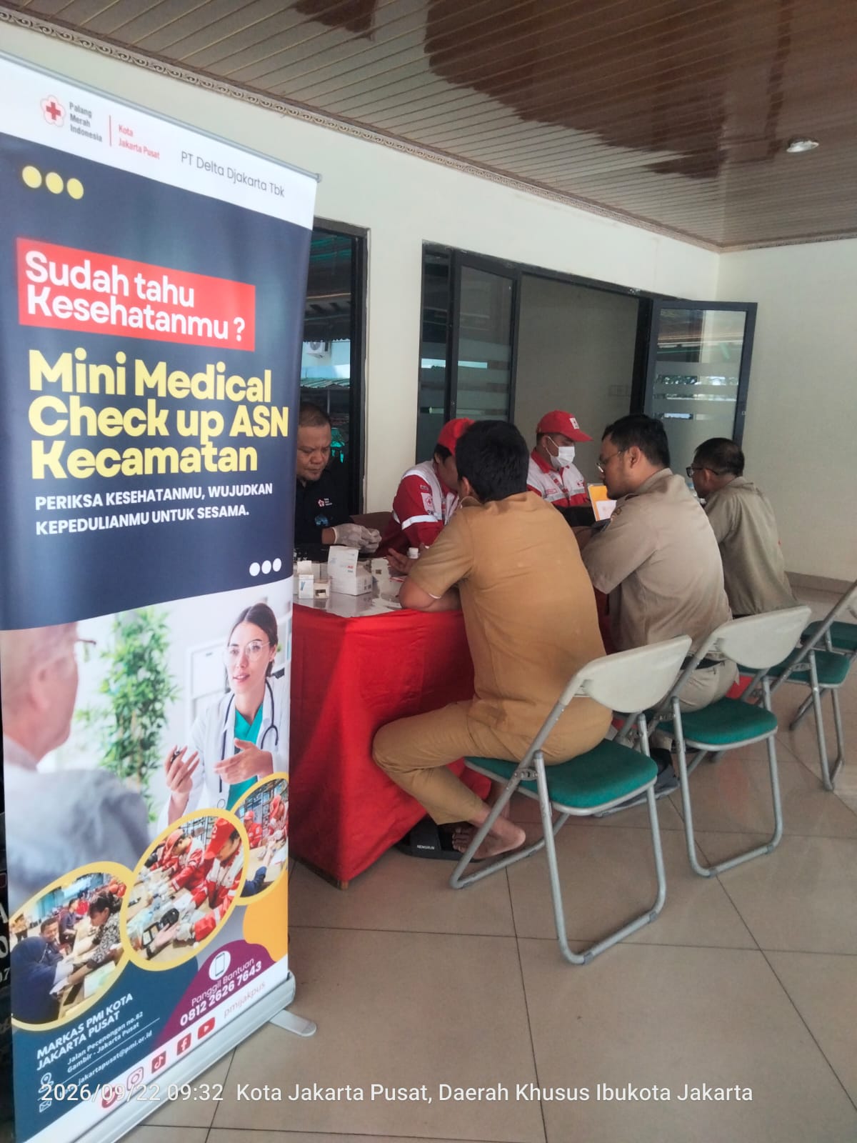 Tingkatkan Kesadaran Kesehatan, PMI Jakarta Pusat Gelar Mini Medical Check-Up di Kemayoran